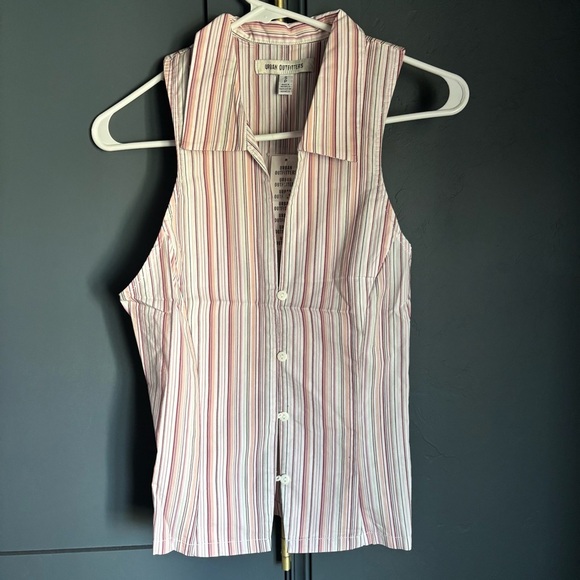 NWT Urban Outfitters party girl cotton-blend button down sleeveless shirt size S - Picture 5 of 6